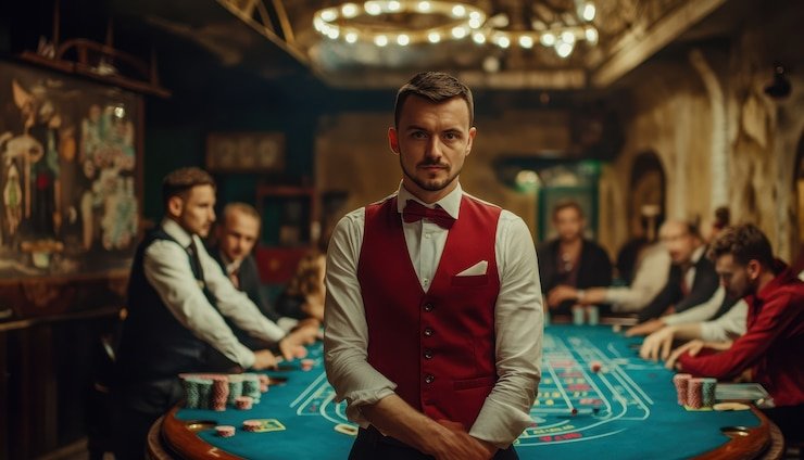 Efek visual Lucky Numbers di meja Lightning Roulette